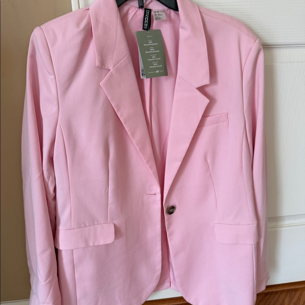h&m pink blazer new with a tag